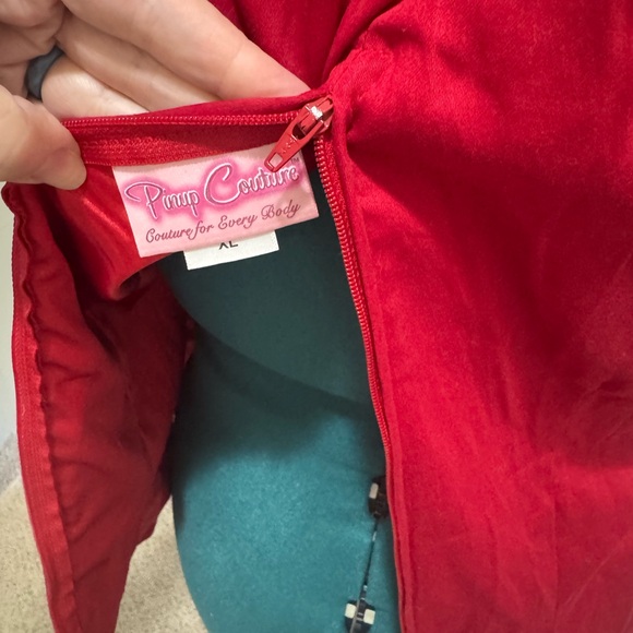 Pinup Couture Bold Red Harley Top - Picture 3 of 4